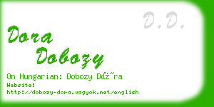 dora dobozy business card